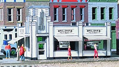 Walthers White Tower Restaurant - Kit - 4-5/8 x 3 x 2-7/8 HO Scale Model Railroad Building #3030