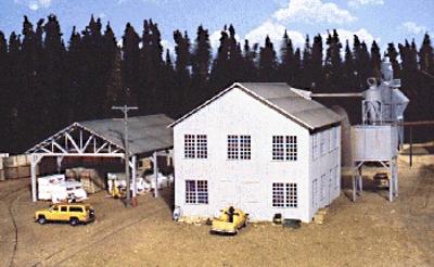 Walthers Planing Mill and Shed Cornerstone Series(R) HO Scale Model Railroad Building Kit #3059