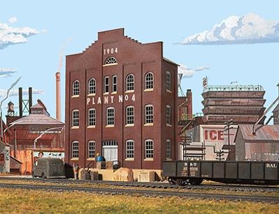 Walthers Plant No. 4 Background Building - Kit HO Scale Model Railroad Building #3183