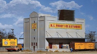 Walthers R. J. Frost Ice & Storage - Kit - 7-1/4 x 7-1/4 x 5 N Scale Model Railroad Building #3220