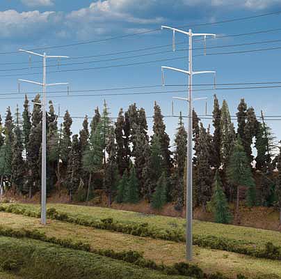 Walthers Modern High Voltage Transmission Towers Kit - Poles stand 9-3/4  24.7cm tall each