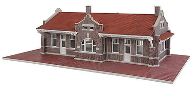 Walthers Brick Mission-Style Depot - Kit HO Scale Model Railroad Building #4055