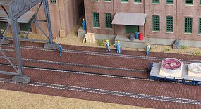 Walthers Brick Craneway Base and Street 3-Pack HO Scale Model Railroad Building Accessory Kit #4097