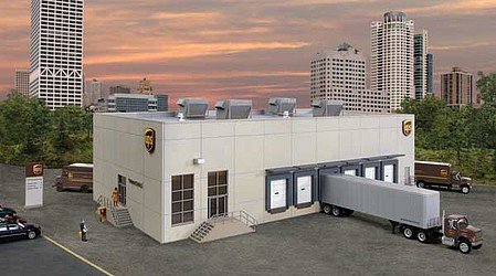 Walthers UPS(R) Hub with Customer Center Kit HO Scale Model Railroad Building #4110