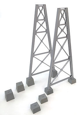 Walthers Steel Railroad Bridge Tower Bent 2-Pack Kit HO Scale Model Railroad Trackside Accessory #4555