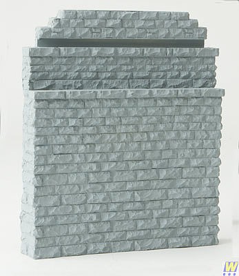 Walthers Double-Track Railroad Bridge Stone Abutment - Resin Casting Approximate dimensions- 5 x 3/4 x 5-7/8 12.7 x 1.9 x 14.9cm