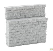 Walthers Single-Track Railroad Bridge Stone Abutment Low Resin Casting Approximate dimensions- 3-1/8 x 3/4 x 3''  7.9 x 1.9 x 7.6cm