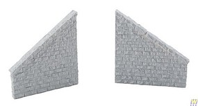 Walthers Railroad Bridge Stone Wing Walls Resin Casting One Each Left & Right; Approximately- 3-3/4 x 7/16 x 4''  9.5 x 1.1 x 10.1cm