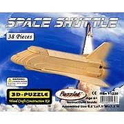 Wood-3D Space Shuttle (9.5 Long) Wooden 3D Jigsaw Puzzle #1230