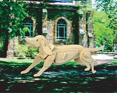 Wood-3D Hunting Dog (9.5 Long) Wooden 3D Jigsaw Puzzle #1244