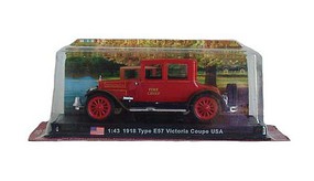 William-Tell Cadillac Type 57 Victoria Fire Chief Coupe Assembled Springfield, 1918 (red, black) 1/43 Scale