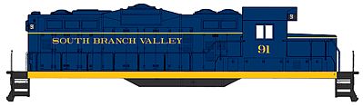 Walthers-Trainline EMD GP9M South Branch Valley #91 Model Train Diesel Locomotive HO Scale #139