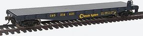 Walthers-Trainline Flatcar Ready to Run Chessie Model Train Freight Car HO Scale #1461