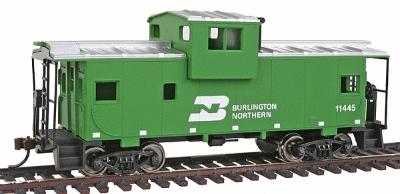 Walthers-Trainline Wide Vision Caboose Ready to Run Burlington Northern Model Train Freight Car HO Scale #1501