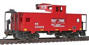 Walthers-Trainline Wide Vision Caboose Norfolk Southern (Red, White) Model Train Freight Car HO Scale #1527