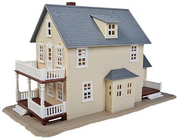 Walthers-Trainline Two-Story House Kit Model Railroad Building HO Scale #901