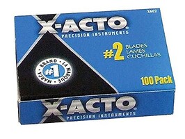 X-acto No.2 Large Fine Point Blade (100/Bulk) (Reintroduced)
