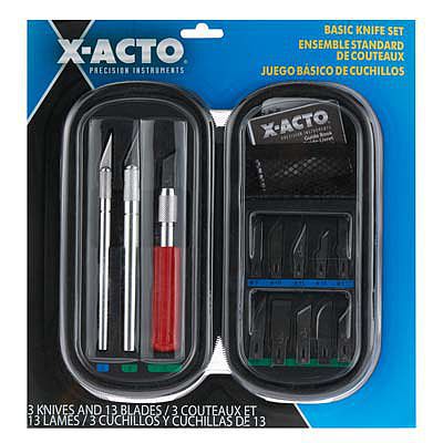 X-acto Basic Knife Set w/Soft Case (3 Knives & 13 Assorted Blades)