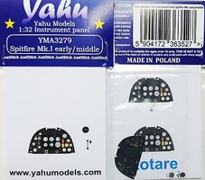 Yahu 1/32 YAHU Models Spitfire I Early/Mid Instrument Panel for Kotare