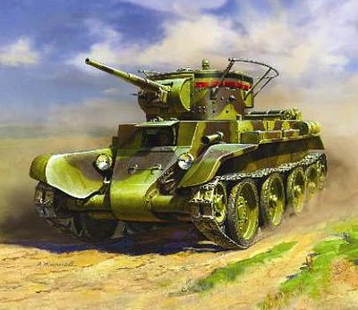 Zvezda BT7 Soviet Light Tank (Re-Issue) Plastic Model Military Vehicle Kit 1/35 Scale #3545