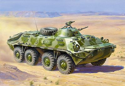 Zvezda Soviet BTR70 Armored Vehicle Afghanistan Plastic Model Personnel Carrier Kit 1/35 #3557