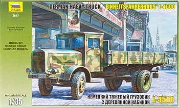 Zvezda Einheitsfahrerhaus L4500 German Heavy Truck Plastic Model Military Truck Kit 1/35 #3647