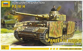 Zvezda German Panzer IV Ausf H Medium Plastic Model Military Vehicle Kit 1/72 Scale #5017