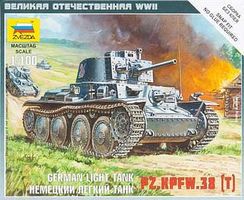 Zvezda German 38t Tank Snap Kit Plastic Model Tank Kit 1/100 Scale #6130