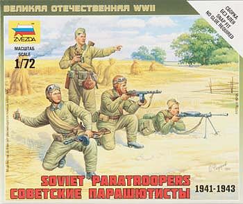 Zvezda Soviet Paratroopers Plastic Model Military Figure 1/72 Scale #6138