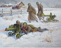 Zvezda WWII Soviet MG Crew w/Machine Guns Winter Uniform Plastic Model Military Figure 1/72 #6220
