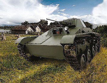 Zvezda T-60 Soviet Light Tank WWII Kit 1/100 Scale Plastic Model Military Vehicle #6258