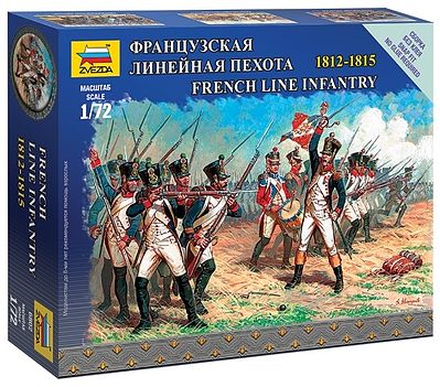 Zvezda French Line Infantry Napoleonic Wars 1/72 Scale Plastic Model Military Figure #6802