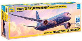 Zvezda Boeing 787-9 Dreamliner Long Fuselage Version Plastic Model Airplane Kit 1/144 Scale #7021