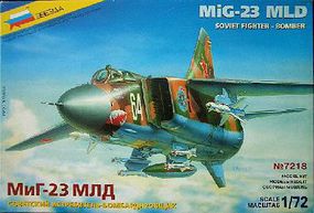 MIG-23 MLD Soviet Fighter Plastic Model Airplane Kit 1/72 Scale #7218