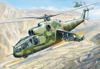 Zvezda Mil Mi-24A Hind Plastic Model Helicopter Kit 1/72 Scale #7273