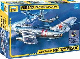 Zvezda Soviet MiG17 Fresco Fighter Plastic Model Airplane Kit 1/72 Scale #7318