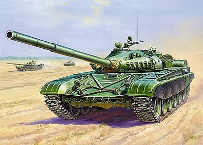 Zvezda T72 Russian Tank Plastic Model Tank Kit 1/100 Scale #7400