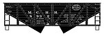 55 Ton Wood Side Twin Hopper Kit Michigan Central #8932