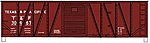 40' OB Wood Boxcar Texas & Pacific