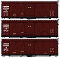 HO 36' Fowler Wood Boxcar CN 3 car set