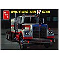 White Western Star Semi Tractor Plastic Model Truck Kit 1/25 Scale #724