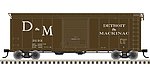 40' Postwar Box Car Detroit & Mackinac #3115