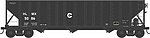 H-43 100 ton 3-Bay Hopper car HLMX #5086