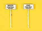 Custom Begin/End Single Track Signs (2)