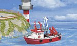 Kibri 39161 HO Scale Model Boat Kit - CUX 16 Shrimp Boat 1:87 Scale For Model Railroad & Dioramas