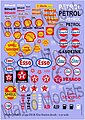Oil & Gas Station Decals (Various Brands)