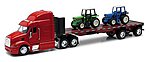 New-Ray 1979 Kenworth W900 w/Lowboy Trailer & Front End Loader Diecast ...