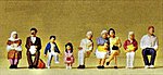 thumbnail image 2 of Preiser HO Scale Model Train Figures - Seated Passengers (Set 10386) 2 of 14