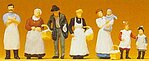 Preiser 1900s At The Grocer's (7) Model Railroad Figures HO Scale #12193