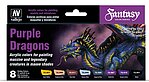 Vallejo (bulk of 8) Fantasy Purple Dragons Game Color Paint Set (8) Hobby and Model Acrylic Paint #72305